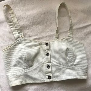 Nollie Pin Stripe Crop Top